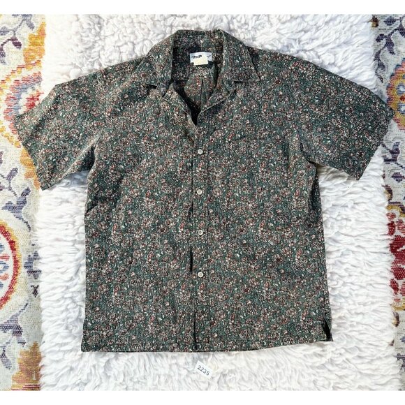 Tori Richard Other - Vintage Tori Richards Men's Hawaiian Shirt Med Multi Green Short Sleeve Pocket